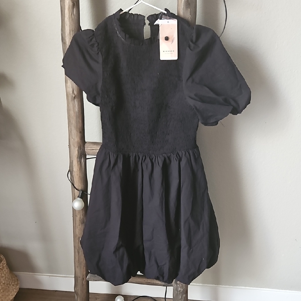 Bubble Hem Mini Dress